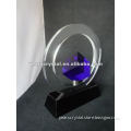 yiwu years crystal trophy with blue material rotate(R-0481)